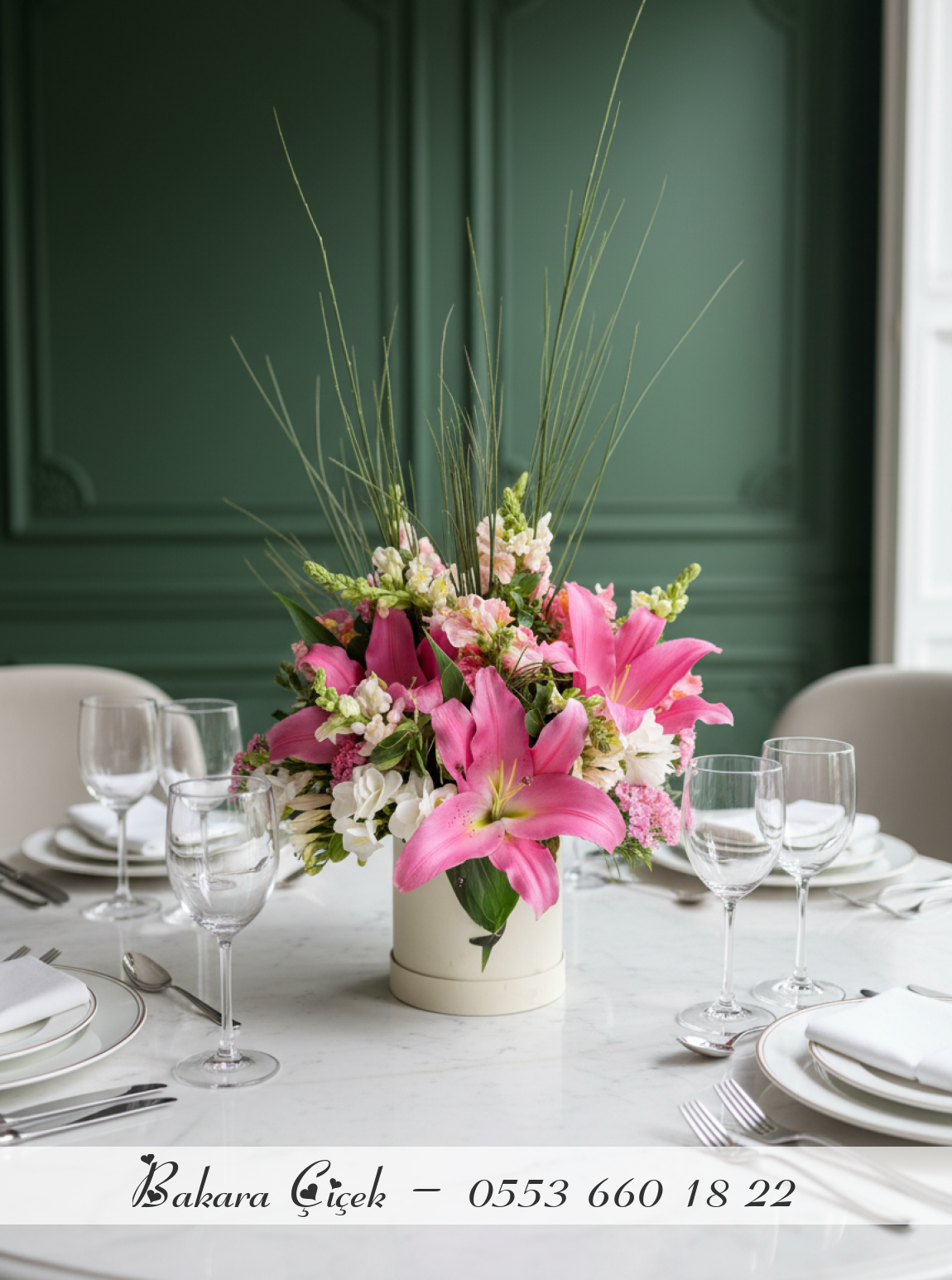 Pembe Lilyum Kutuda Aranjman