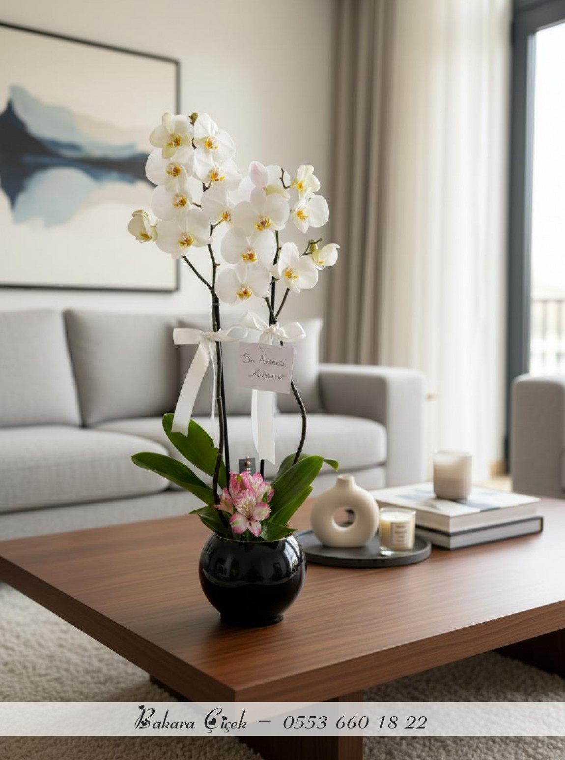 Premium Beyaz Orkide