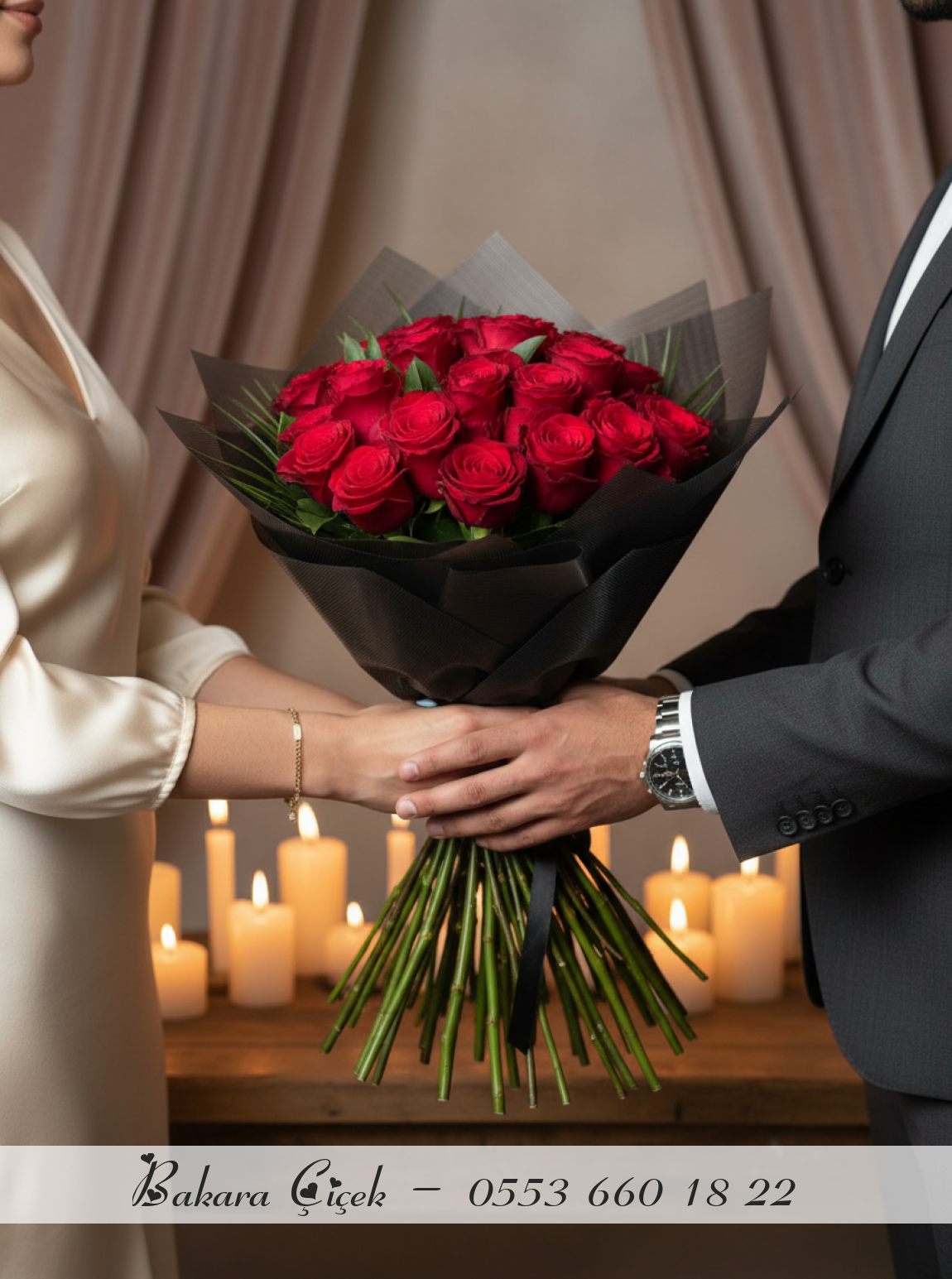 Premium Kırmızı Gül Buketi
