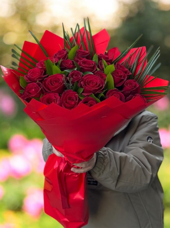 21’Li Kırmızı Gül Buketi