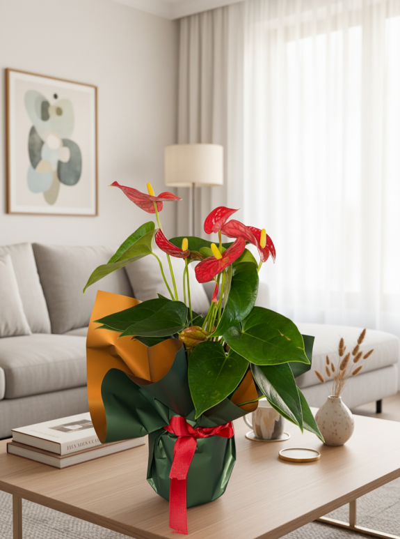 Antoryum Saksı Çiçeği