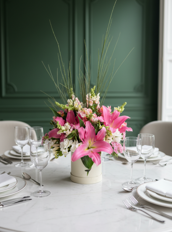 Pembe Lilyum Kutuda Aranjman