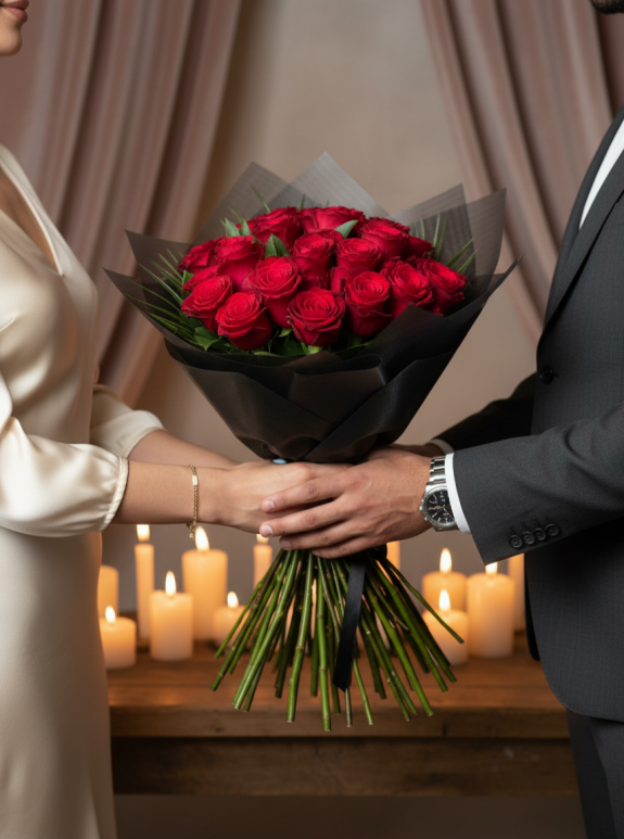 Premium Kırmızı Gül Buketi
