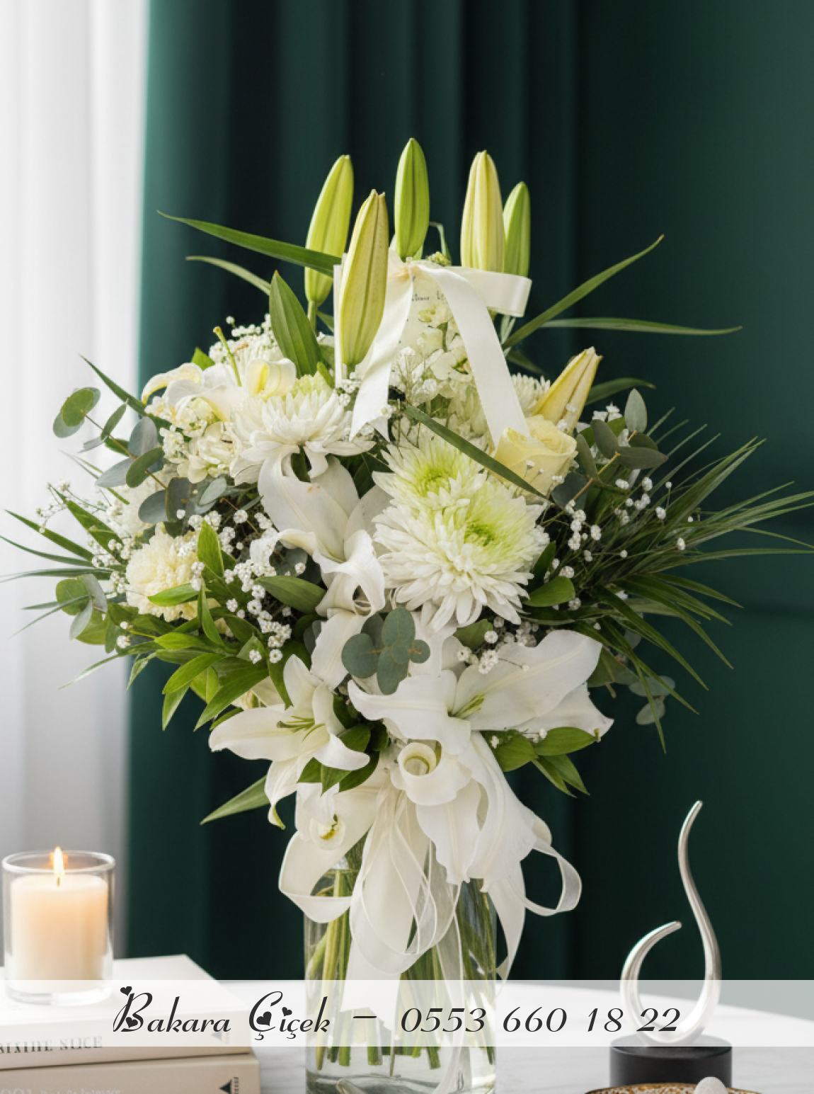 Vazoda Beyaz Aranjman